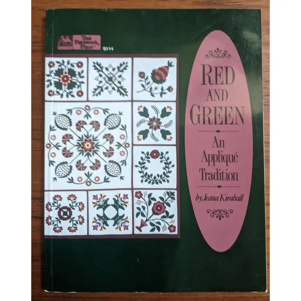 Red and Green Applique Quilting Pattern Book